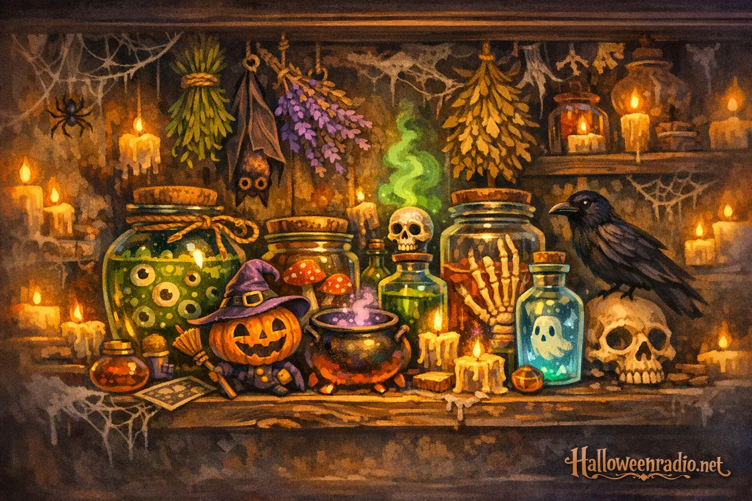 How to create a witch’s apothecary shelf with thrifted jars