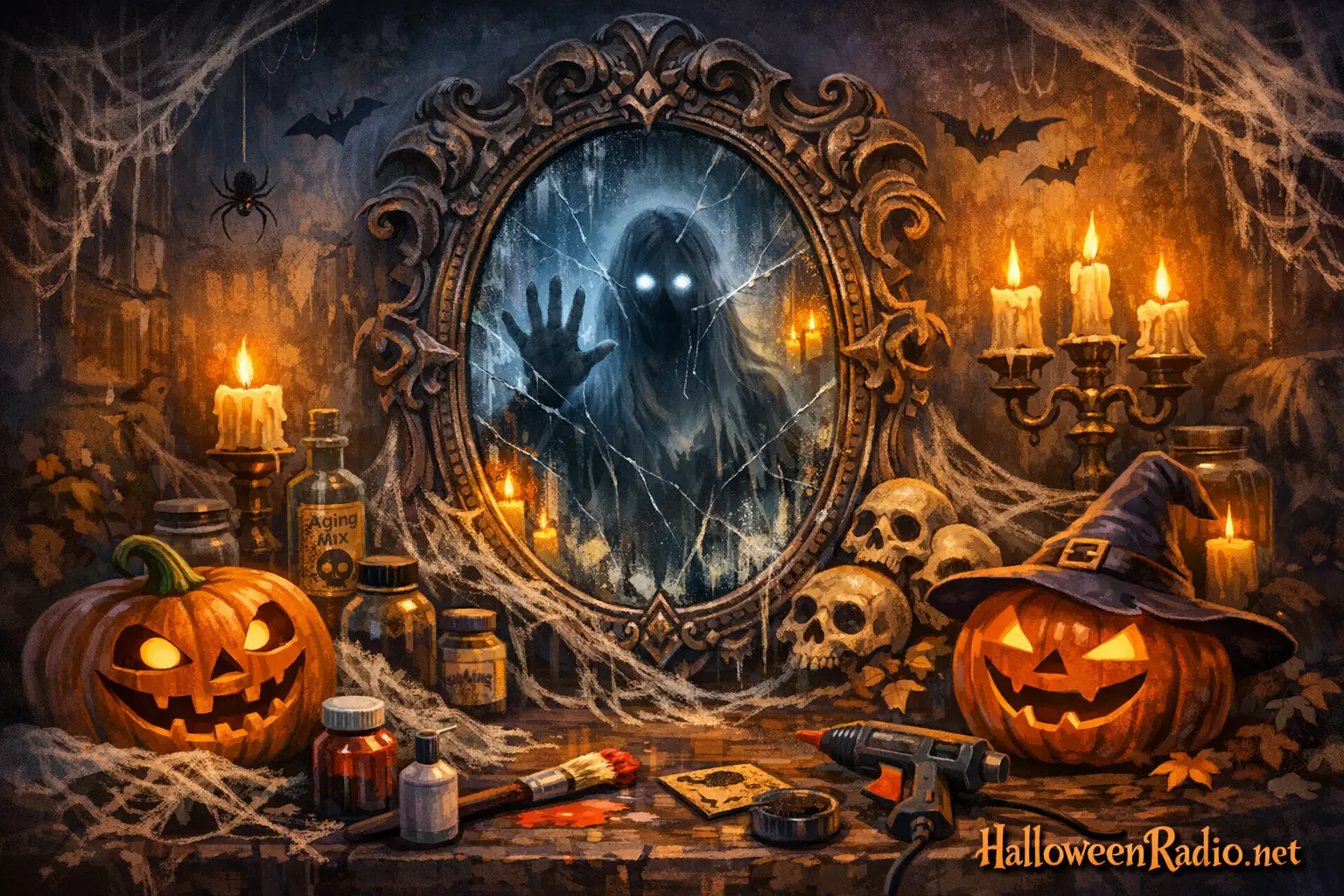 How to make a haunted mirror for your Halloween setup